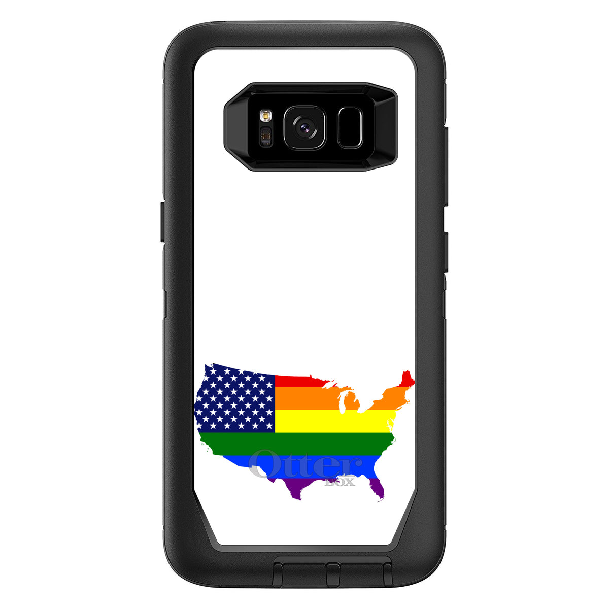 US Map Gay Pride Flag OtterBox Defender Case for iPhone & Galaxy, view 12