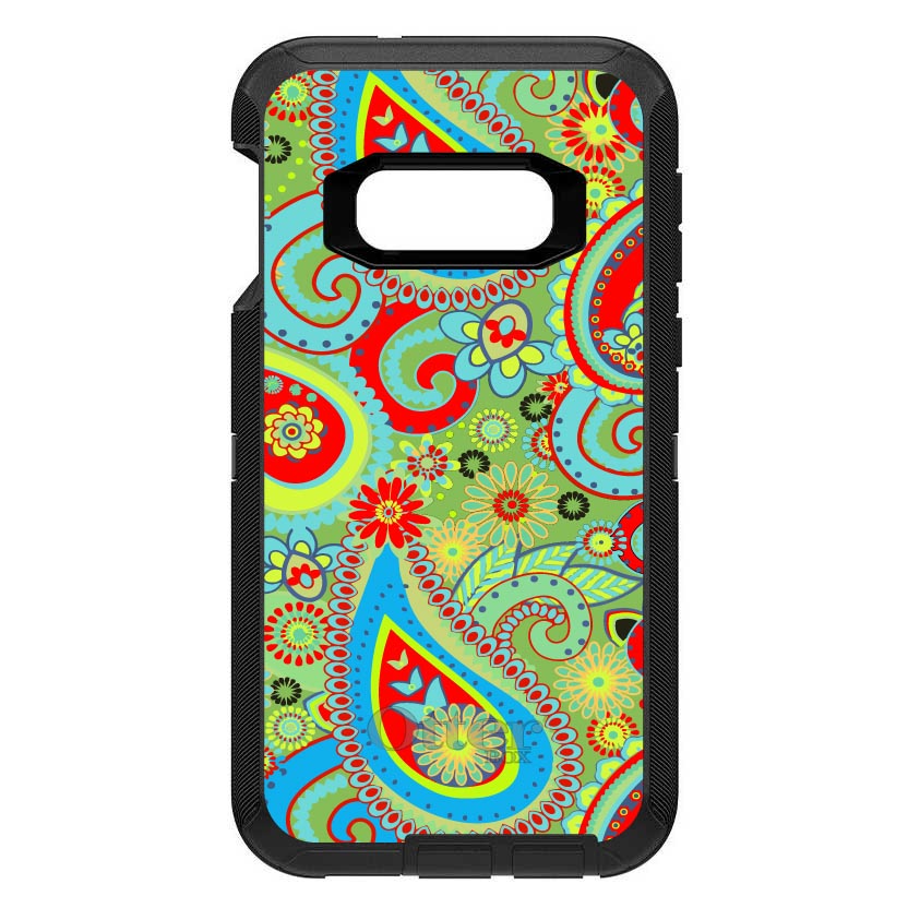 Green Red Blue Paisley OtterBox Defender Case for iPhone & Galaxy, view 10