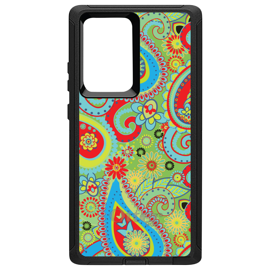 Green Red Blue Paisley OtterBox Defender Case for iPhone & Galaxy, view 13