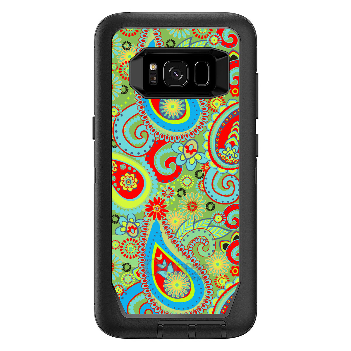 Green Red Blue Paisley OtterBox Defender Case for iPhone & Galaxy, view 12