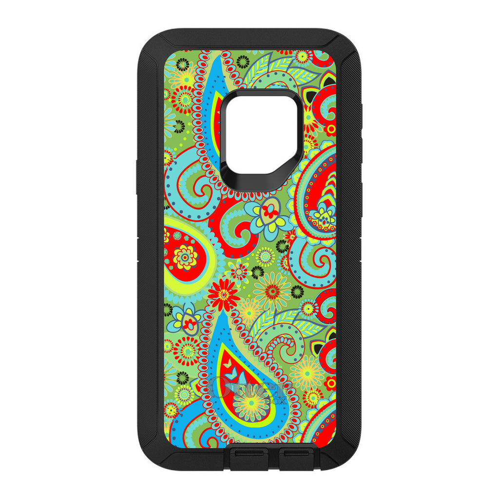 Green Red Blue Paisley OtterBox Defender Case for iPhone & Galaxy, view 11