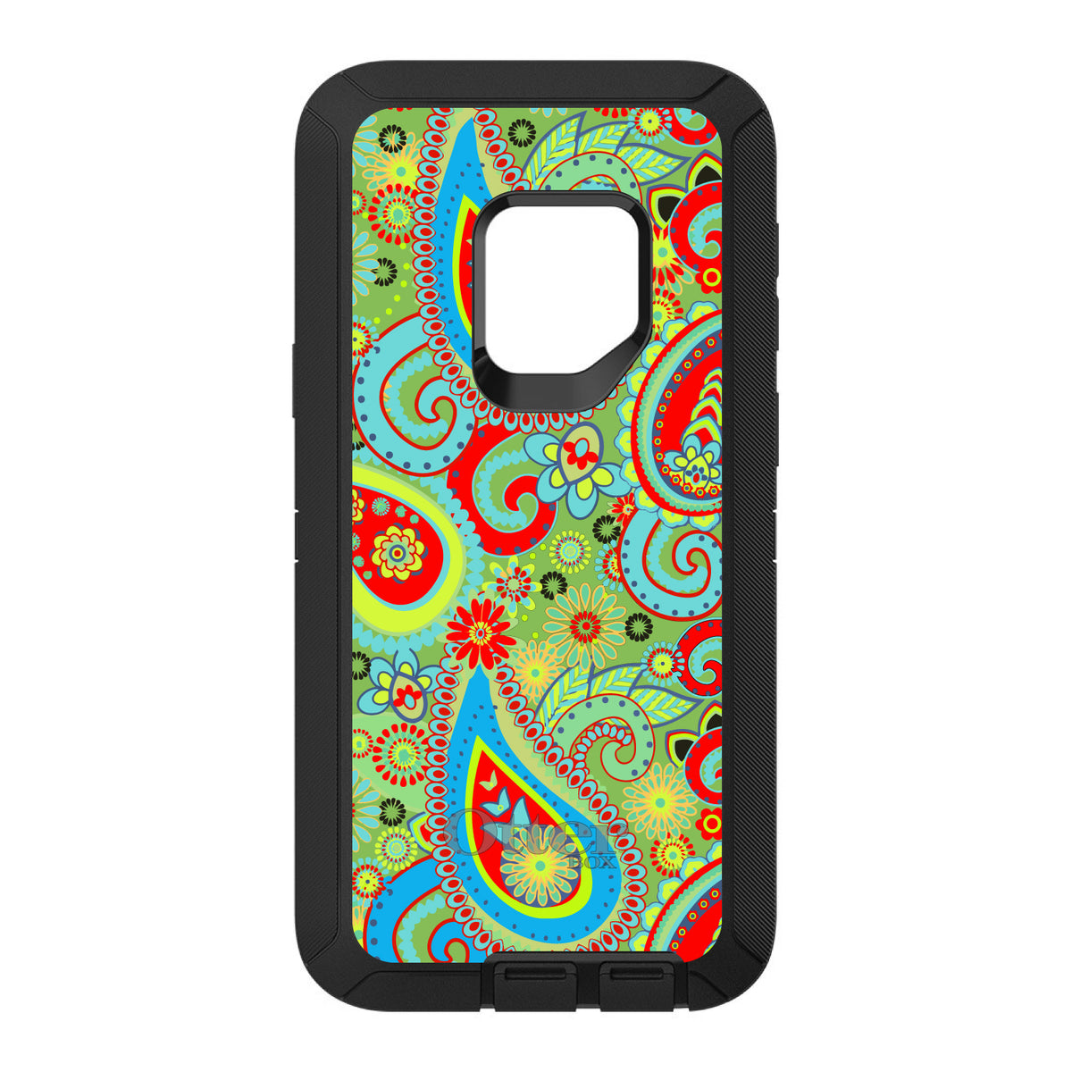 Green Red Blue Paisley OtterBox Defender Case for iPhone & Galaxy, view 11