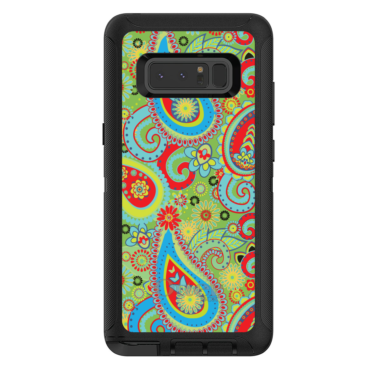 Green Red Blue Paisley OtterBox Defender Case for iPhone & Galaxy, view 17