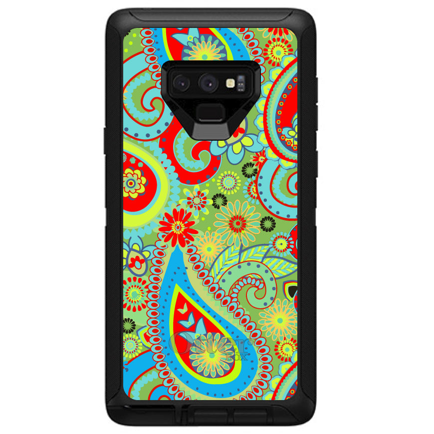 Green Red Blue Paisley OtterBox Defender Case for iPhone & Galaxy, view 16