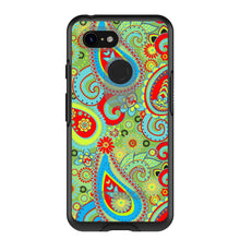 DistinctInk™ OtterBox Symmetry Series Case for Apple iPhone / Samsung Galaxy / Google Pixel - Green Red Blue Paisley