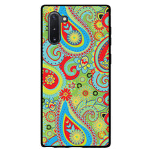 DistinctInk® Hard Plastic Snap-On Case for Apple iPhone or Samsung Galaxy - Green Red Blue Paisley