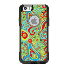 DistinctInk™ OtterBox Commuter Series Case for Apple iPhone or Samsung Galaxy - Green Red Blue Paisley