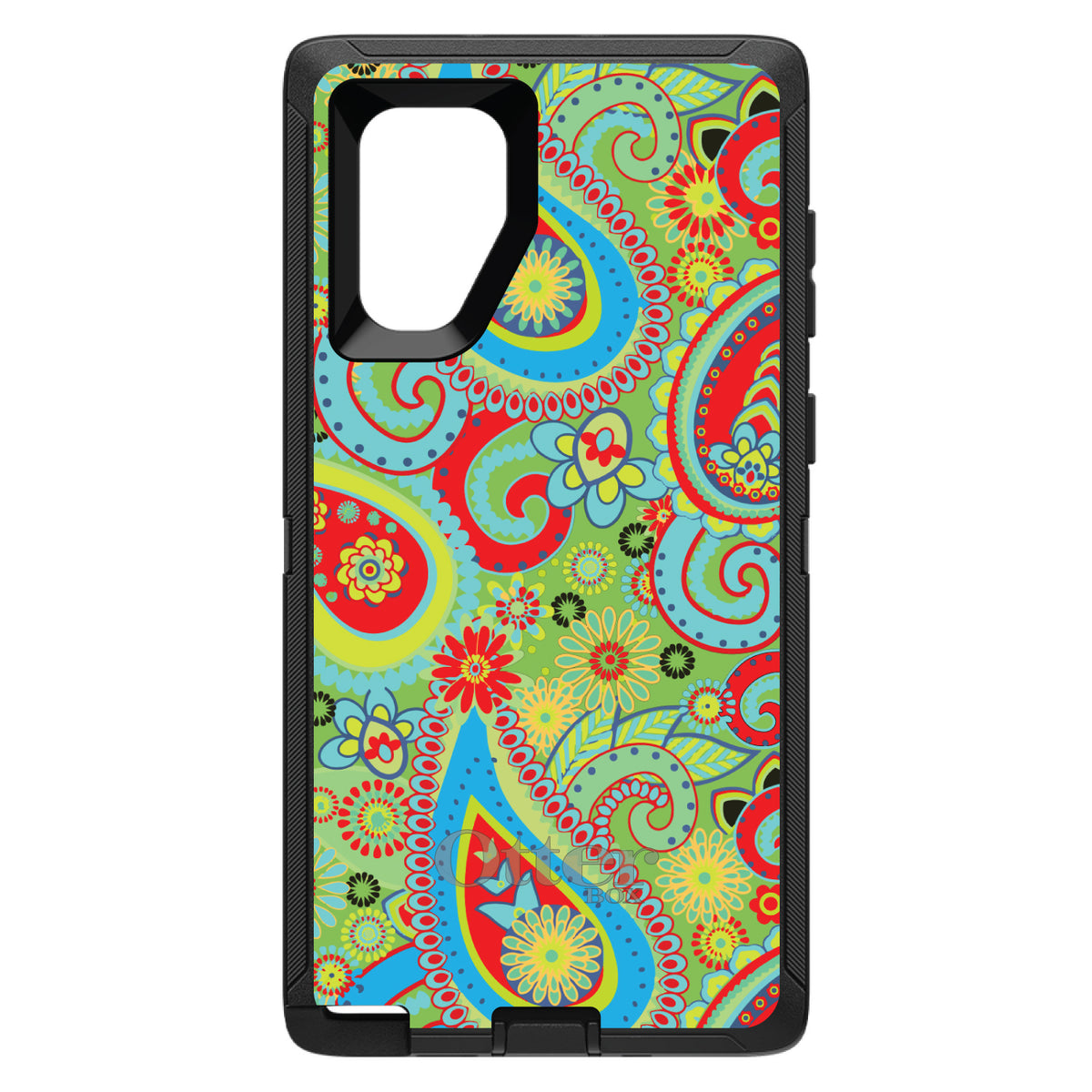 Green Red Blue Paisley OtterBox Defender Case for iPhone & Galaxy, view 15