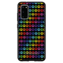 DistinctInk™ OtterBox Symmetry Series Case for Apple iPhone / Samsung Galaxy / Google Pixel - Black Rainbow Peace Signs