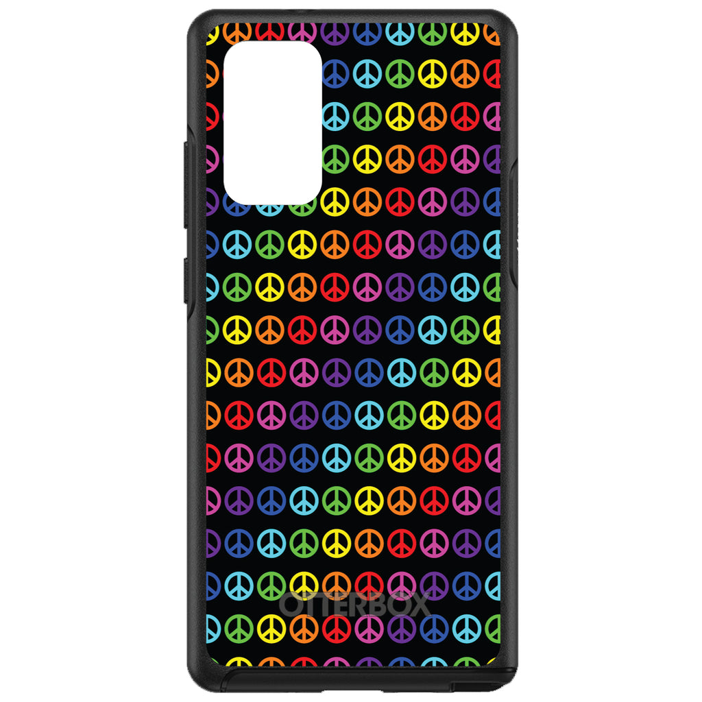Black Rainbow Peace Signs OtterBox Symmetry Case for iPhone & Galaxy, view 10