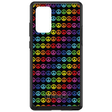 DistinctInk™ OtterBox Symmetry Series Case for Apple iPhone / Samsung Galaxy / Google Pixel - Black Rainbow Peace Signs