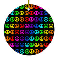 Black Rainbow Peace Signs Ceramic Ornament