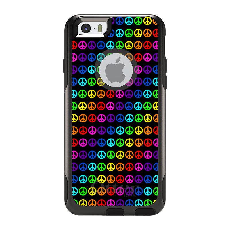 Black Rainbow Peace Signs OtterBox Commuter Case for iPhone & Galaxy, view 4