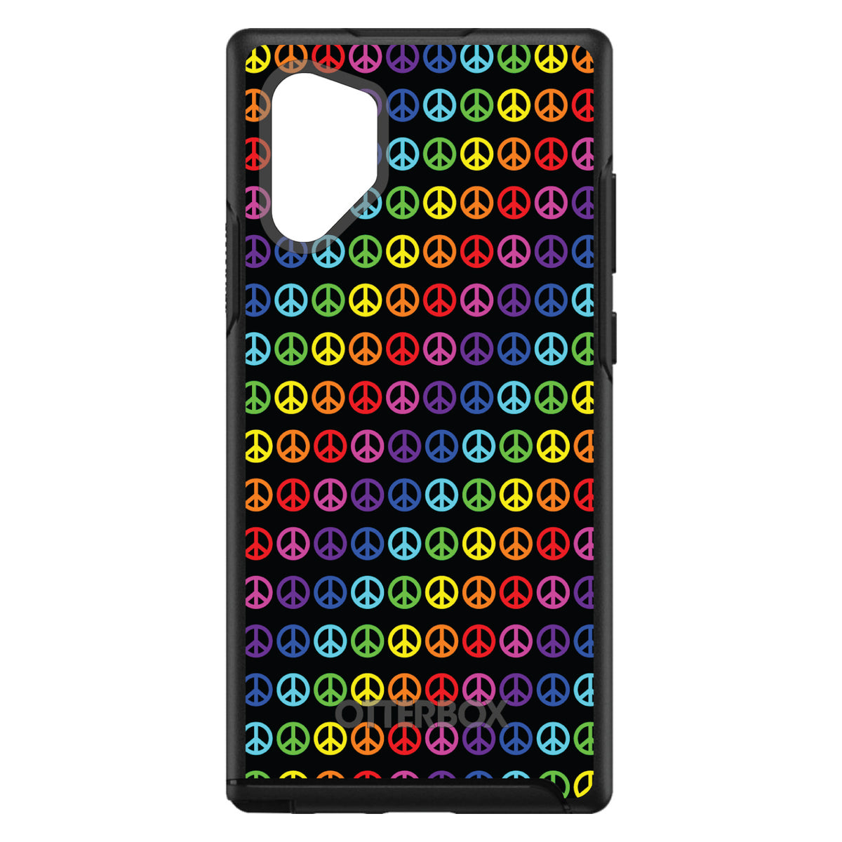 Black Rainbow Peace Signs OtterBox Symmetry Case for iPhone & Galaxy, view 11