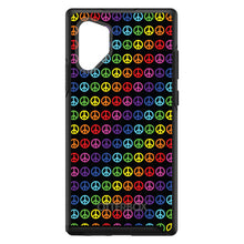 DistinctInk™ OtterBox Symmetry Series Case for Apple iPhone / Samsung Galaxy / Google Pixel - Black Rainbow Peace Signs