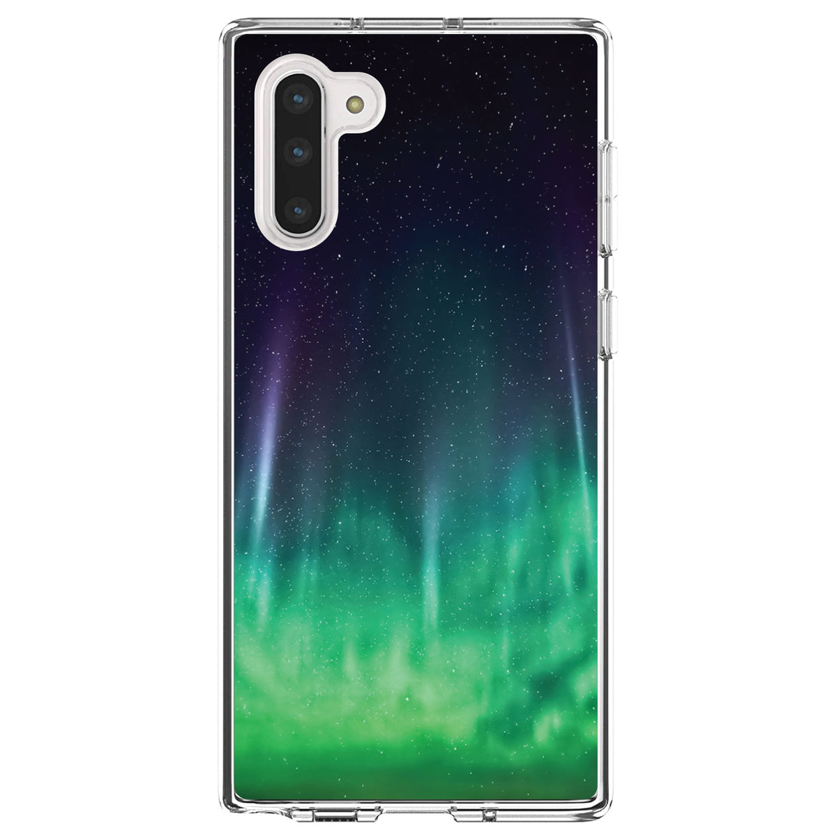 Aurora Borealis Northern Lights Clear Shockproof iPhone Case, view 9