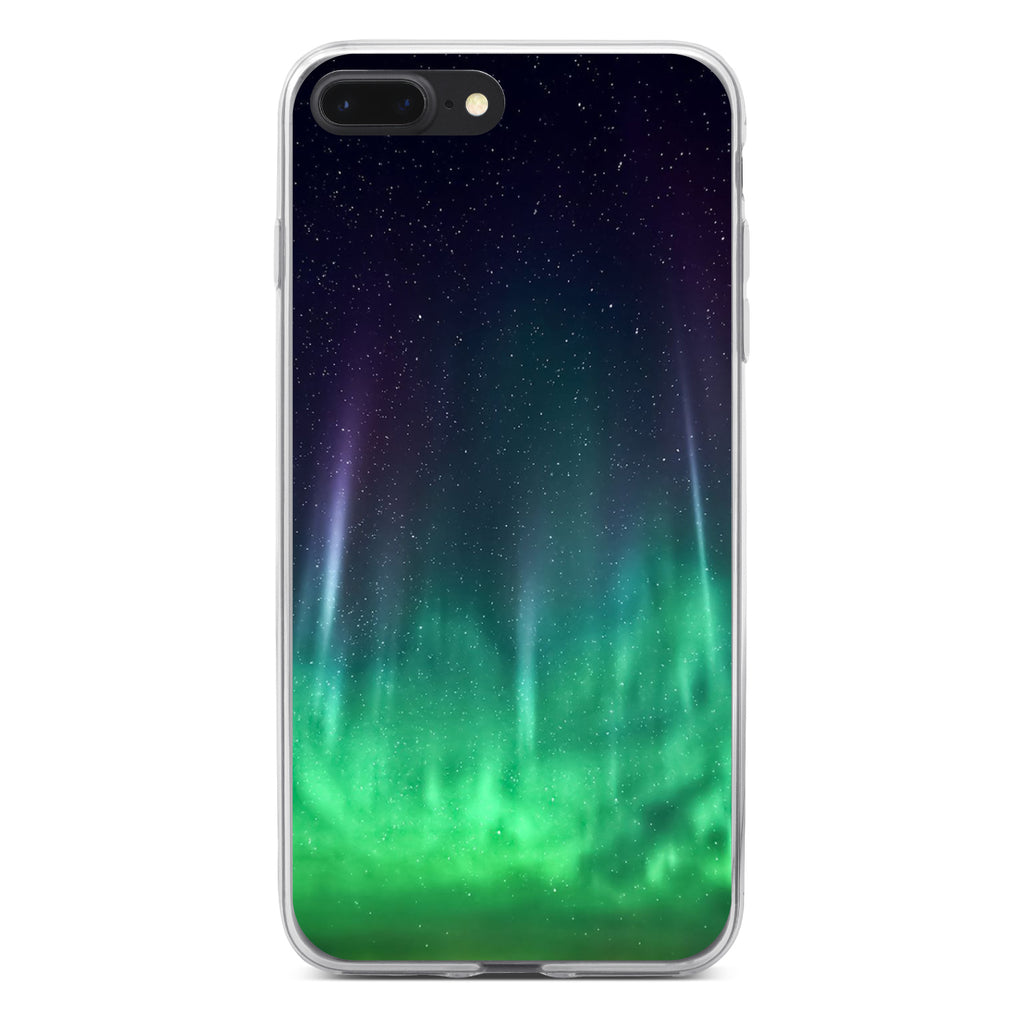 Aurora Borealis Northern Lights Clear Shockproof iPhone Case, view 6