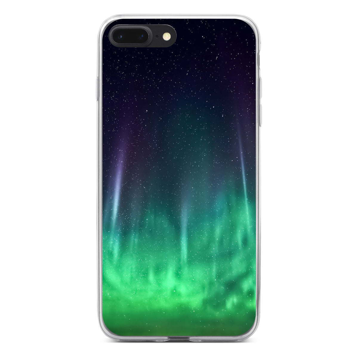 Aurora Borealis Northern Lights Clear Shockproof iPhone Case, view 6