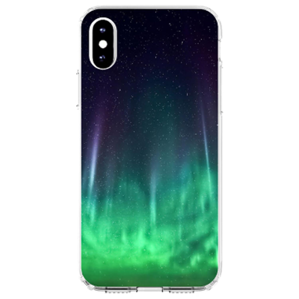 Aurora Borealis Northern Lights Clear Shockproof iPhone Case, view 2