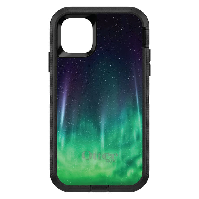 DistinctInk™ OtterBox Defender Series Case for Apple iPhone / Samsung Galaxy / Google Pixel - Aurora Borealis Northern Lights