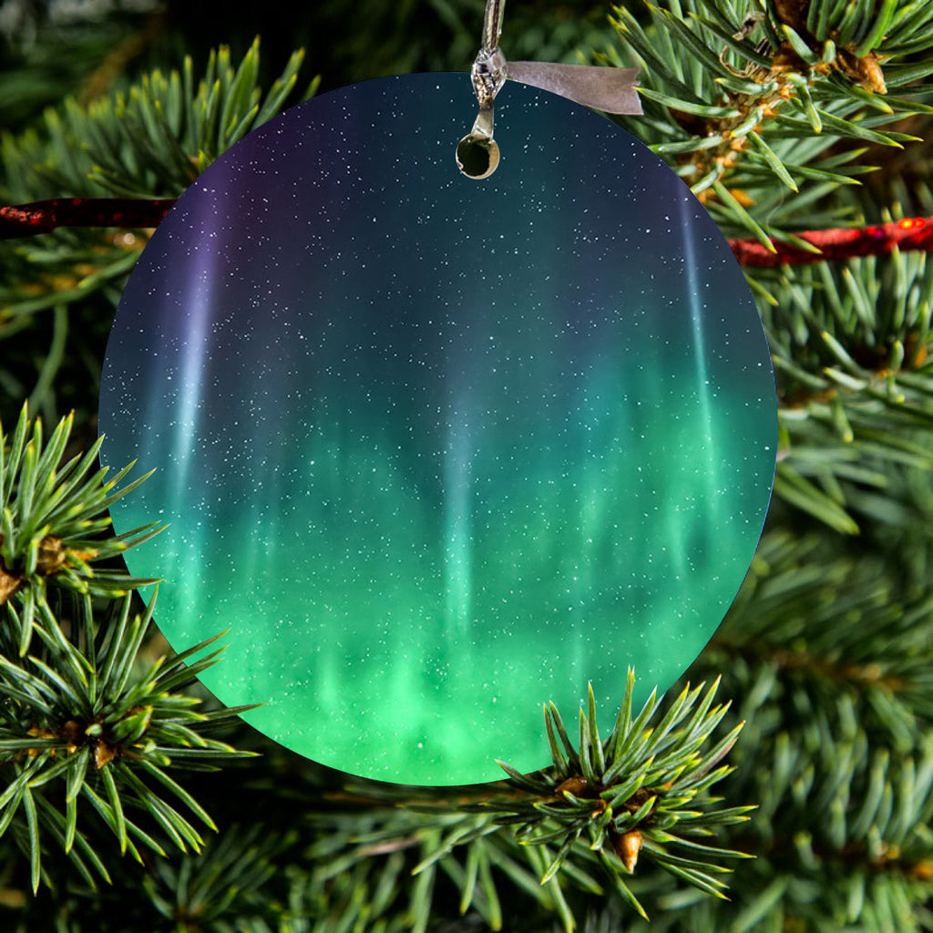 Aurora Borealis Northern Lights Ceramic Ornament, view 2