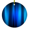Bright Blue Curtain Ceramic Ornament