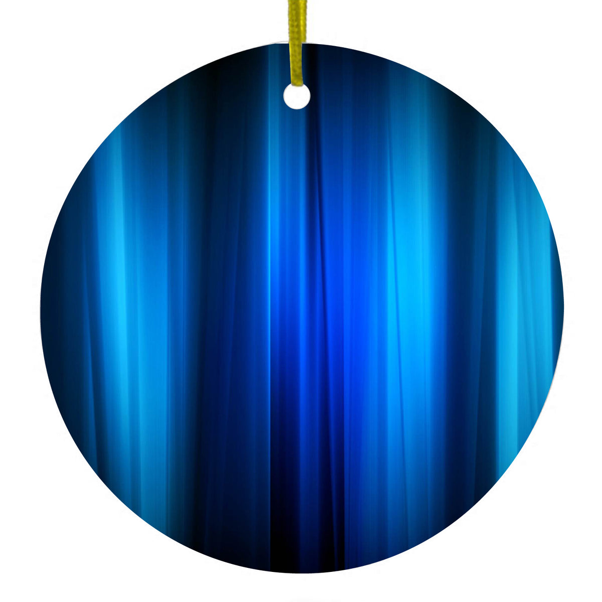 Bright Blue Curtain Ceramic Ornament