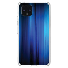 DistinctInk® Clear Shockproof Hybrid Case for Apple iPhone / Samsung Galaxy / Google Pixel - Bright Blue Curtain