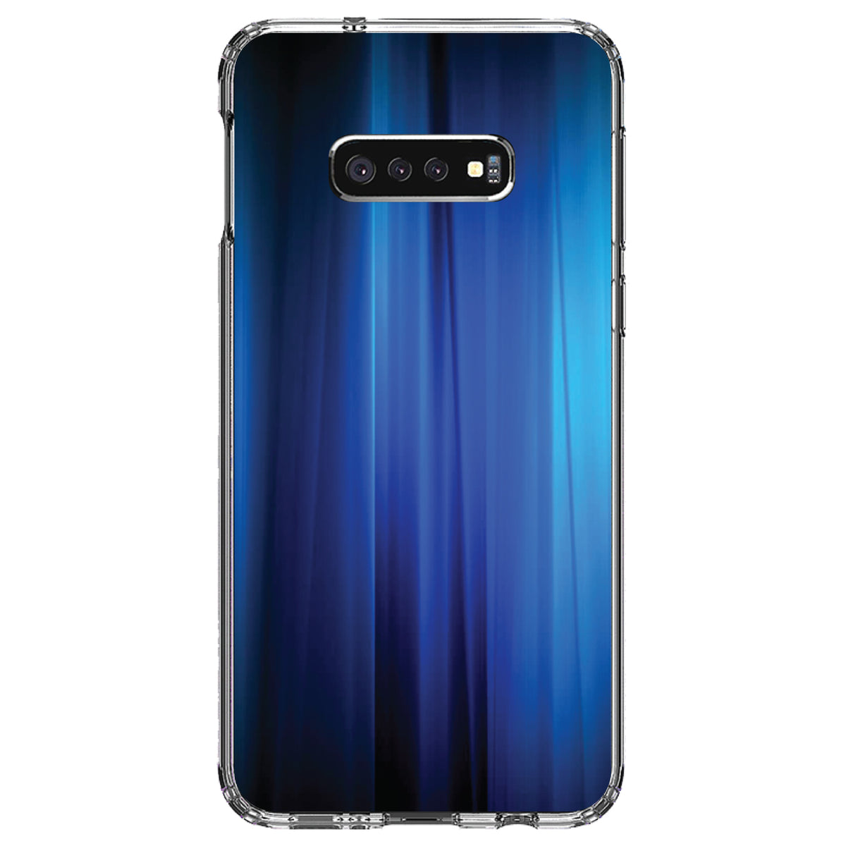 Bright Blue Curtain Clear Shockproof iPhone Case, view 18