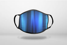 Bright Blue Curtain  - 3-Ply Reusable Soft Face Mask Covering, Unisex, Cotton Inner Layer