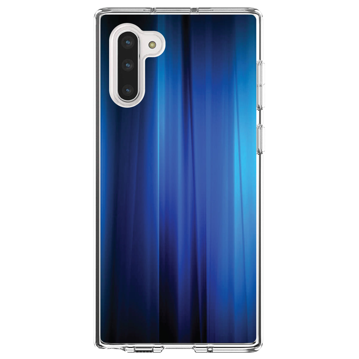 Bright Blue Curtain Clear Shockproof iPhone Case, view 9