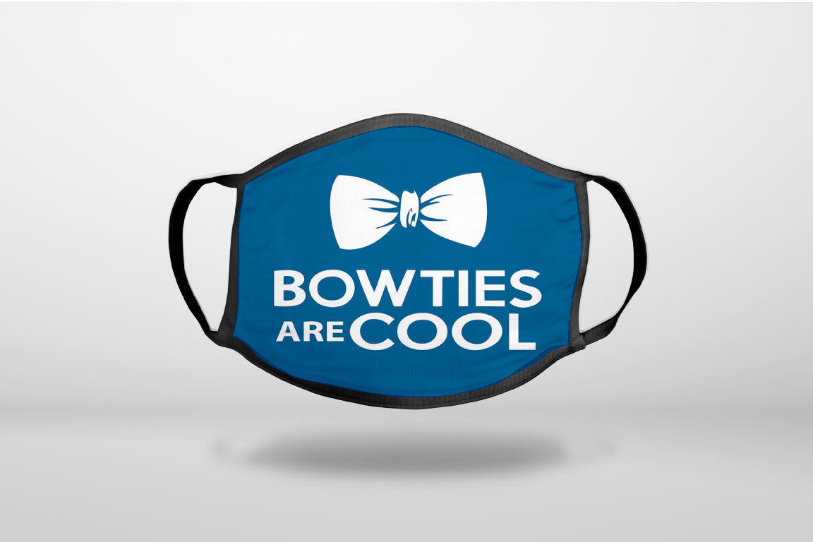 Bow Ties Are Cool - 3-Ply Reusable Soft Face Mask Covering, Unisex, Cotton Inner Layer