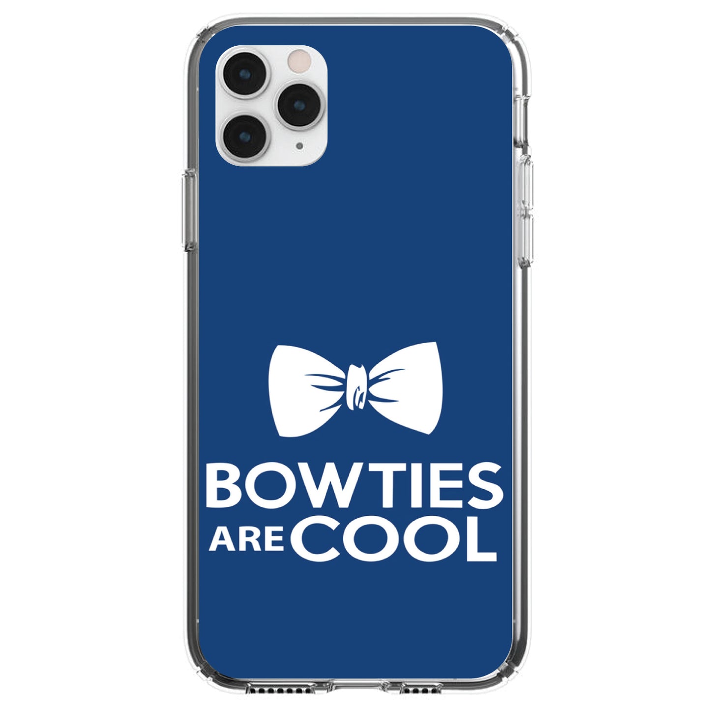 DistinctInk® Clear Shockproof Hybrid Case for Apple iPhone / Samsung Galaxy / Google Pixel - Bow Ties Are Cool