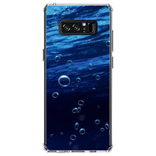 DistinctInk® Clear Shockproof Hybrid Case for Apple iPhone / Samsung Galaxy / Google Pixel - Water Bubbles Blue