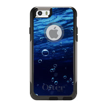 DistinctInk™ OtterBox Commuter Series Case for Apple iPhone or Samsung Galaxy - Water Bubbles Blue