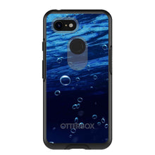 DistinctInk™ OtterBox Symmetry Series Case for Apple iPhone / Samsung Galaxy / Google Pixel - Water Bubbles Blue