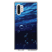 DistinctInk® Clear Shockproof Hybrid Case for Apple iPhone / Samsung Galaxy / Google Pixel - Water Bubbles Blue