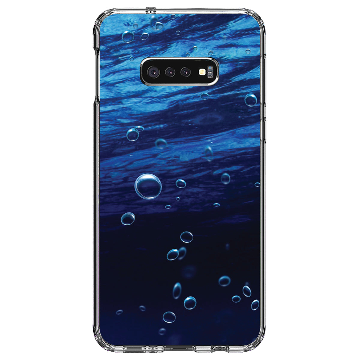 Water Bubbles Blue Clear Shockproof iPhone Case, view 18