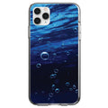 Water Bubbles Blue Clear Shockproof iPhone Case