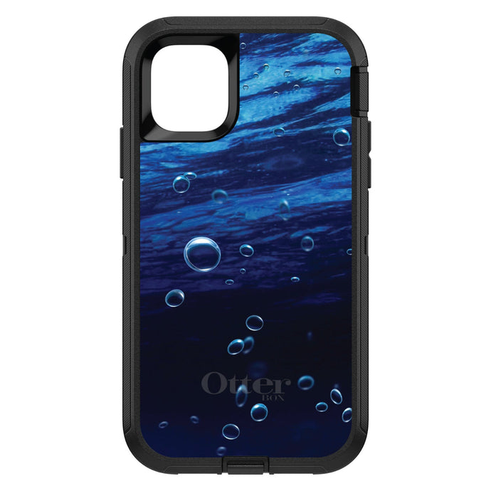 DistinctInk™ OtterBox Defender Series Case for Apple iPhone / Samsung Galaxy / Google Pixel - Water Bubbles Blue