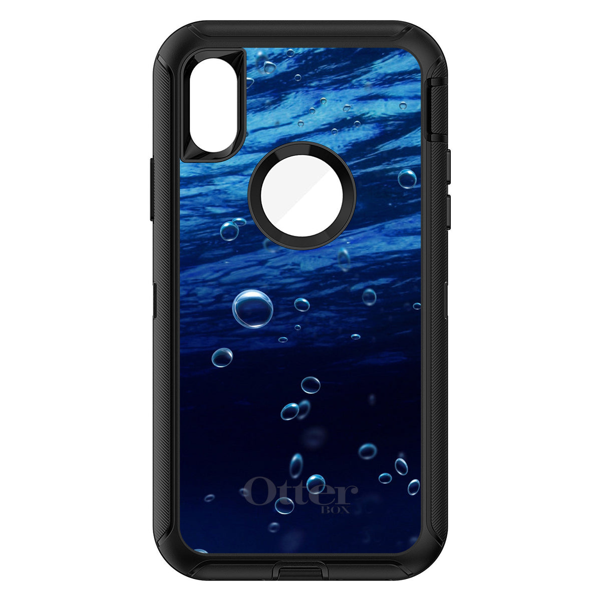Water Bubbles Blue OtterBox Defender Case for iPhone & Galaxy, view 3