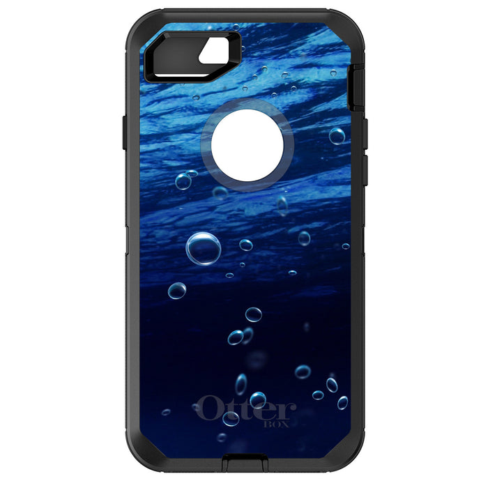 DistinctInk™ OtterBox Defender Series Case for Apple iPhone / Samsung Galaxy / Google Pixel - Water Bubbles Blue