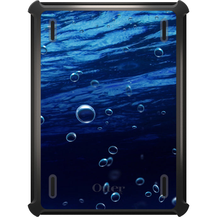 DistinctInk™ OtterBox Defender Series Case for Apple iPad / iPad Pro / iPad Air / iPad Mini - Water Bubbles Blue