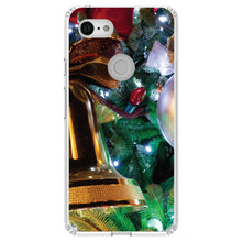 DistinctInk® Clear Shockproof Hybrid Case for Apple iPhone / Samsung Galaxy / Google Pixel - Christmas Ornaments Bell