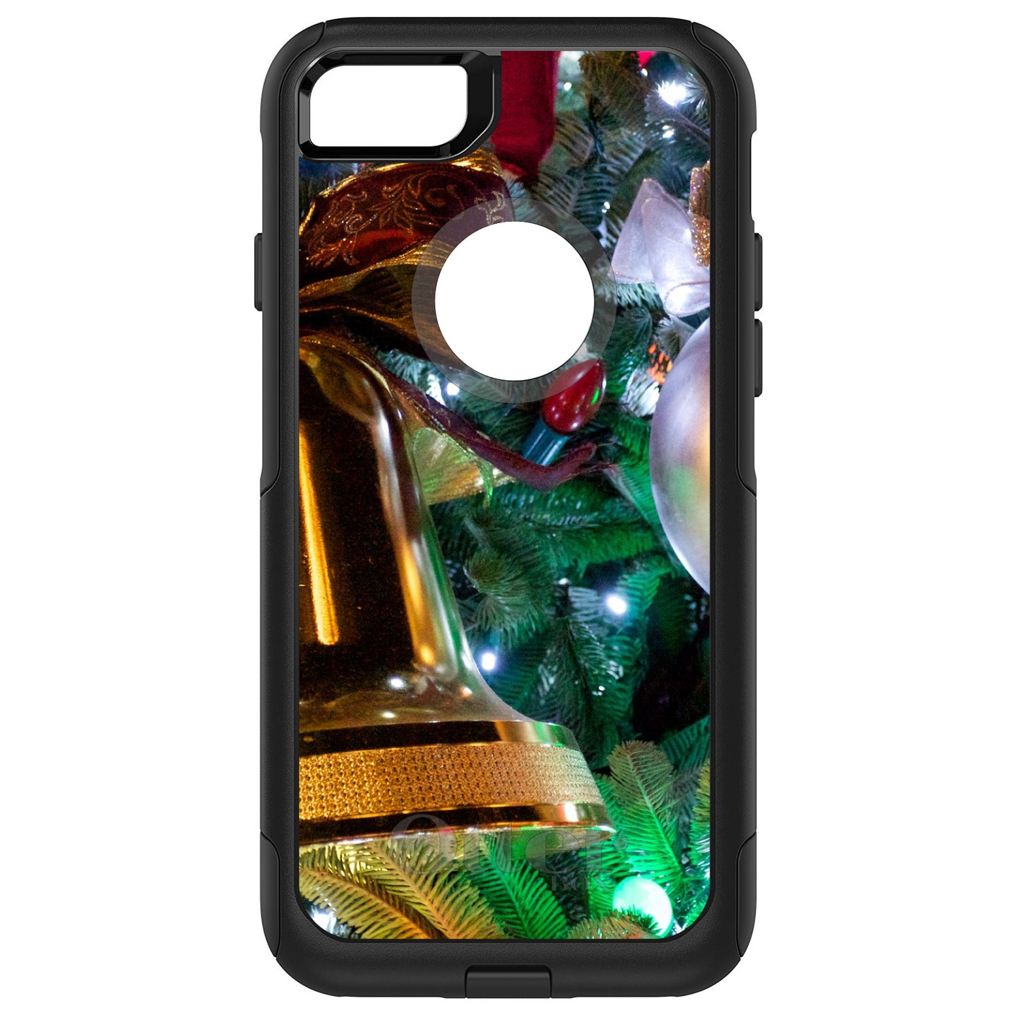 DistinctInk™ OtterBox Commuter Series Case for Apple iPhone or Samsung Galaxy - Christmas Ornaments Bell