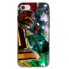 DistinctInk® Clear Shockproof Hybrid Case for Apple iPhone / Samsung Galaxy / Google Pixel - Christmas Ornaments Bell