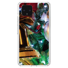 DistinctInk® Clear Shockproof Hybrid Case for Apple iPhone / Samsung Galaxy / Google Pixel - Christmas Ornaments Bell