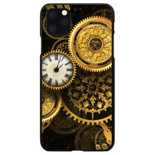 DistinctInk® Hard Plastic Snap-On Case for Apple iPhone or Samsung Galaxy - Clocks Clockwork Gold