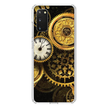 DistinctInk® Clear Shockproof Hybrid Case for Apple iPhone / Samsung Galaxy / Google Pixel - Clocks Clockwork Gold