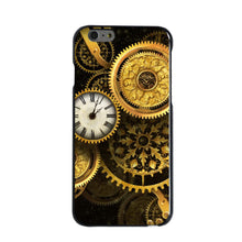 DistinctInk® Hard Plastic Snap-On Case for Apple iPhone or Samsung Galaxy - Clocks Clockwork Gold